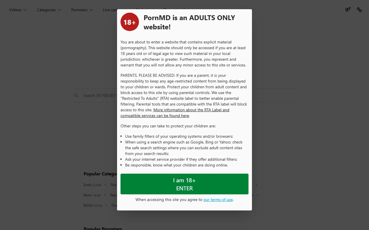 Screenshot of Pornmd